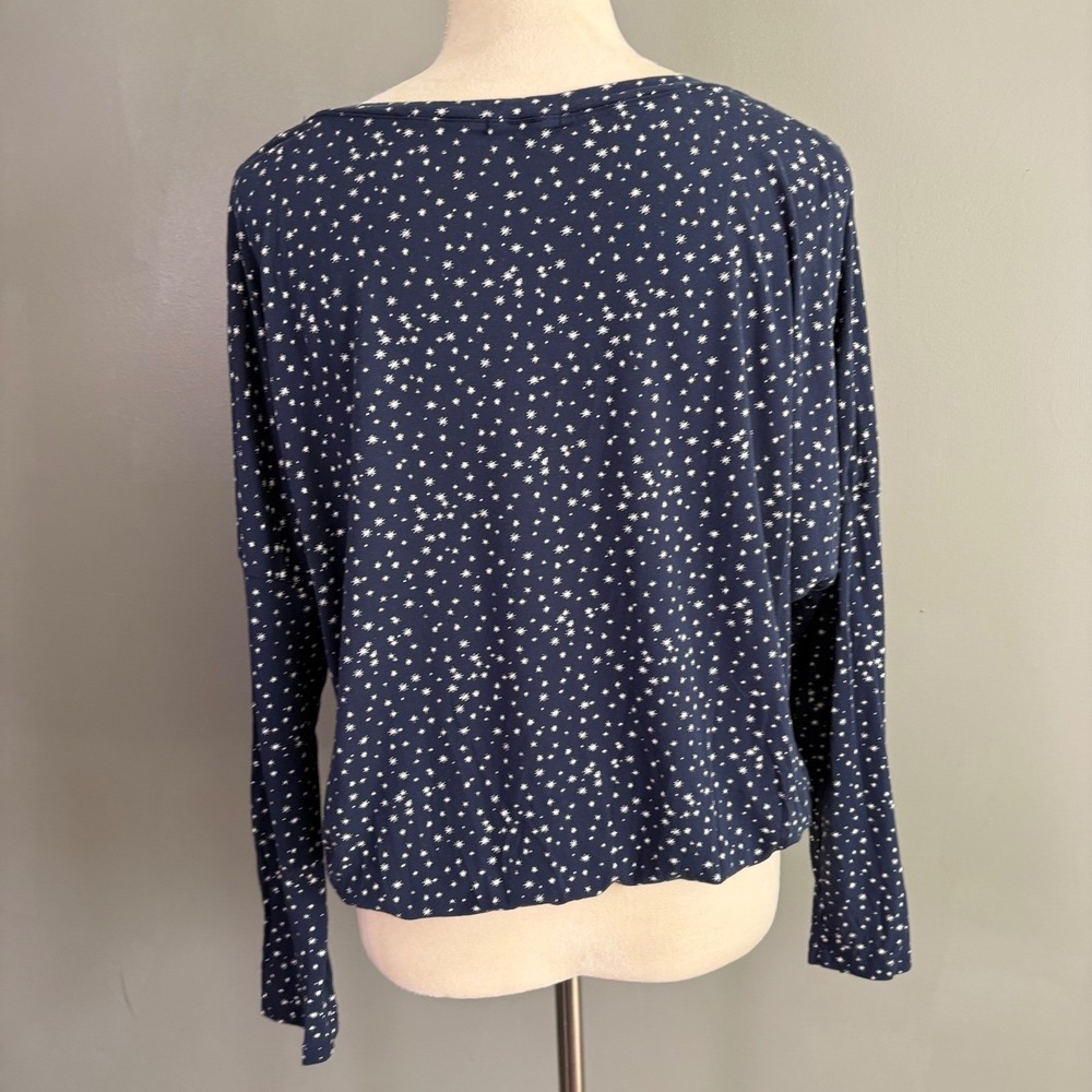 Eberjey Gisele Slouchy Pajama‎ Top Small Star Print Batwing Celestial Cozy Soft - Picture 3 of 8
